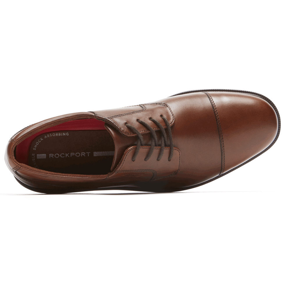 Rockport Pen Sko Herre Brune - Essential Details Ii Cap Toe - QHPO59167